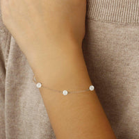 14K Yellow Gold Multi Pearl Bracelet