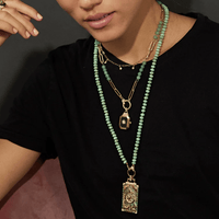 Sorellina 18K Yellow Gold Pearl Paperclip Chain