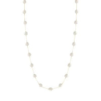 14K Yellow Gold Multi Pearl Coin Choker Necklace
