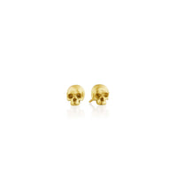 Anthony Lent 18K Yellow Gold Skull Studs