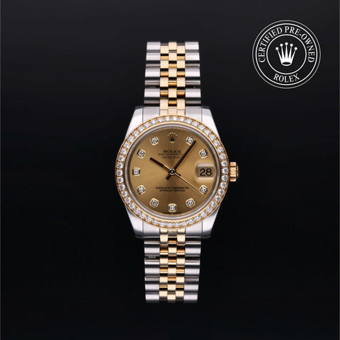 Rolex Certified Pre-Owned Datejust in 31 mm, Stainless Steel and yellow gold watch