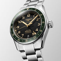 Longines Spirit Zulu Time 39mm Black/Green Automatic L3.802.4.63.6