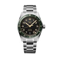 Longines Spirit Zulu Time 39mm Black/Green Automatic L3.802.4.63.6