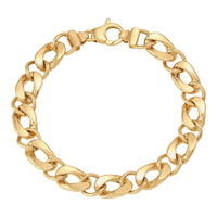 14K Yellow Gold Alternating Oval and Round Link Bracelet