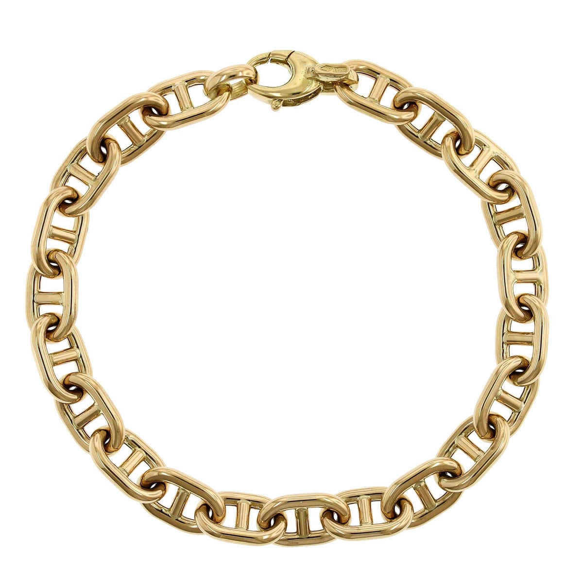 18K Yellow Gold Anchor Chain Bracelet