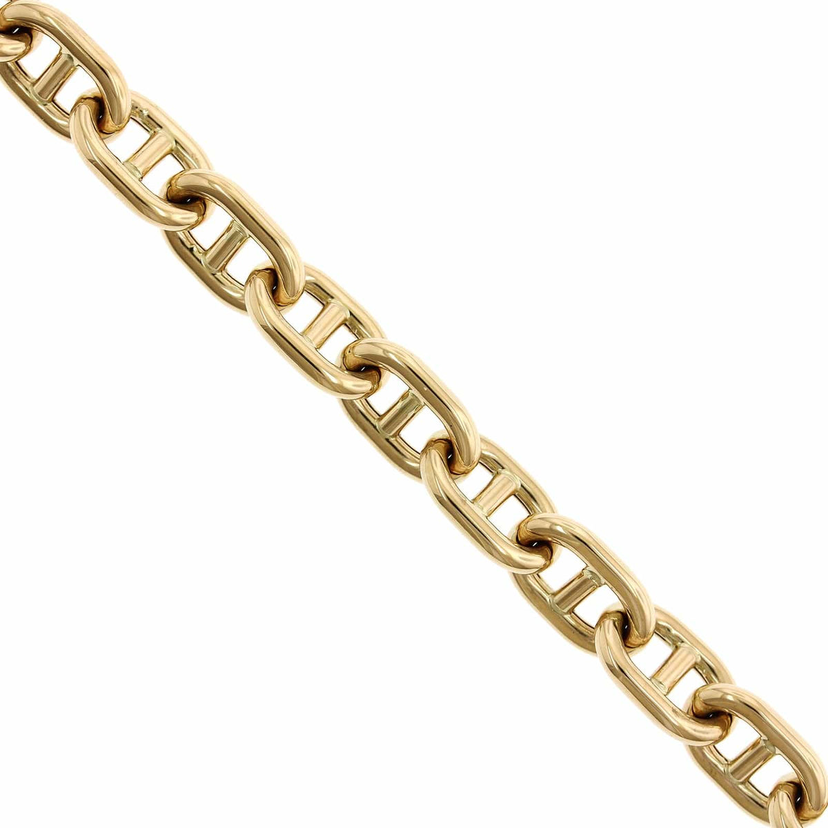 18K Yellow Gold Anchor Chain Bracelet