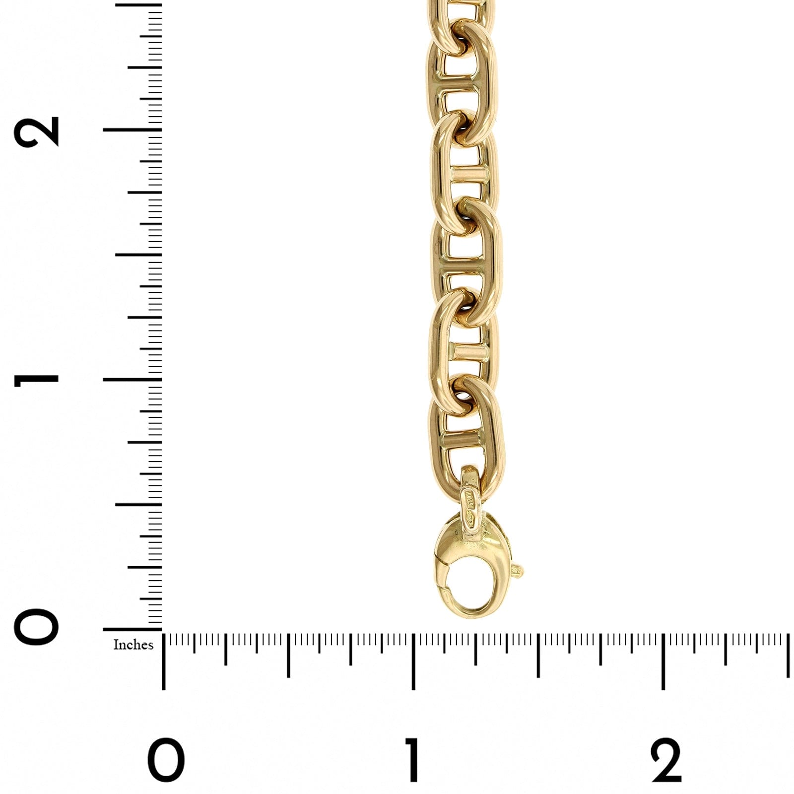 18K Yellow Gold Anchor Chain Bracelet