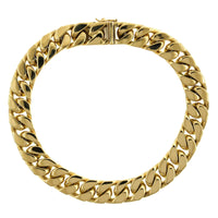 18K Yellow Gold Heavy Curb Chain Bracelet