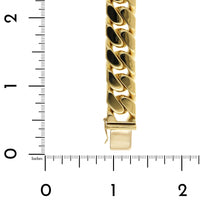 18K Yellow Gold Heavy Curb Chain Bracelet