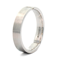 14K White Gold Diamond Satin Band
