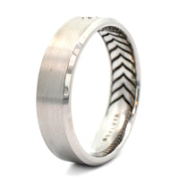 14K White Gold Diamond Satin Band