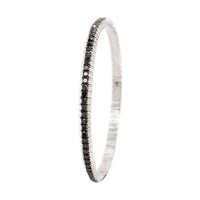 Zydo 18K White Gold Black Diamond Stretch Bracelet