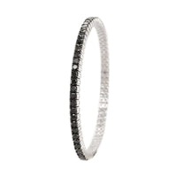 Zydo 18K White Gold Black Diamond Stretch Bracelet