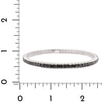 Zydo 18K White Gold Black Diamond Stretch Bracelet
