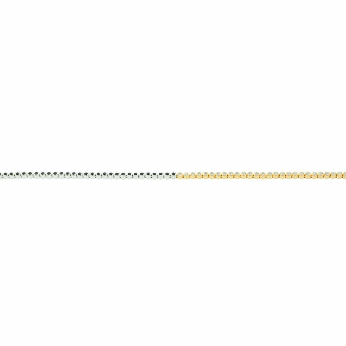 Luis Morais 14K Two-Tone Gold Black Diamond Tennis Bracelet