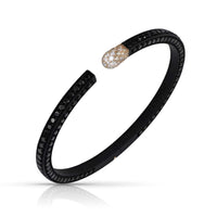 Pasquale Bruni 18K Rose Gold and Black Titanium Diamond Accendimi Cuff Bracelet