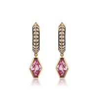 Sorellina 18K Yellow Gold Garnet Drop Earrings