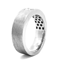 Platinum Oval Cut Diamond Wide Ring