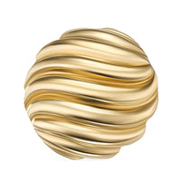 Sculpted Cable Stud Earrings 18K Yellow Gold, 14mm