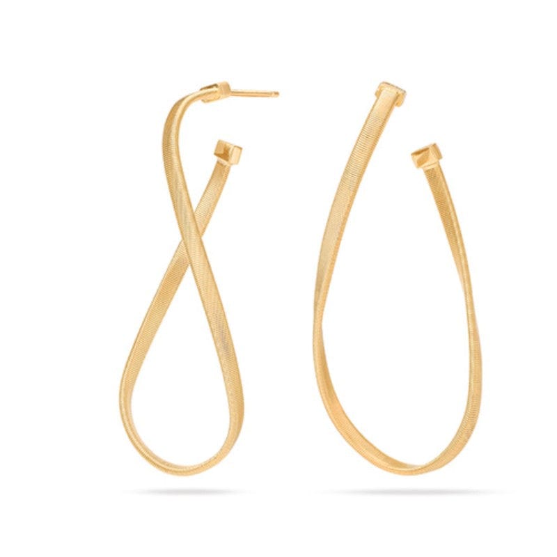 Marco Bicego Marrakech 18K Yellow Gold Twist Hoop Earrings
