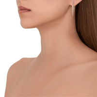 CADAR 18K Yellow Gold Small Feather Drop Earrings