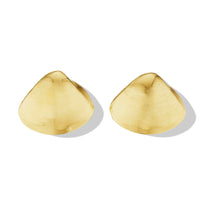 CADAR 18K Yellow Gold 70's Shell Stud Earrings