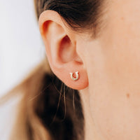 Anzie 14K Yellow Gold Horseshoe Stud Earrings