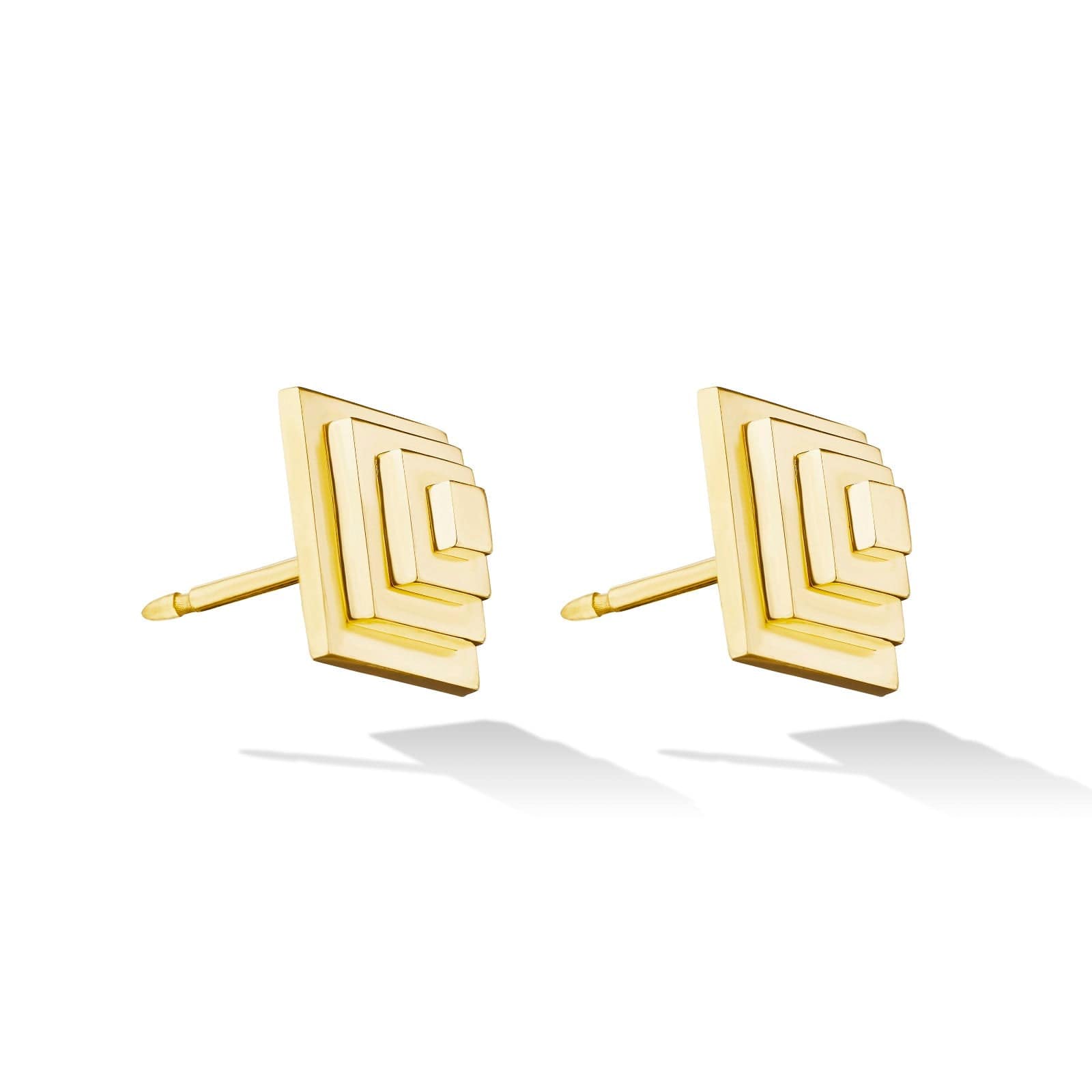 Cadar 18K Yellow Gold Small Foundation Stud Earrings