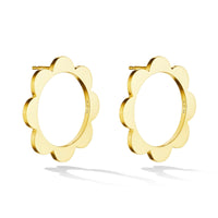 CADAR 18K Yellow Gold Open Circle Triplet Stud Earrings