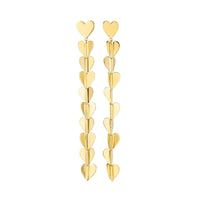 CADAR 18K Yellow Gold Heart Drop Earrings