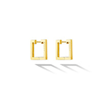 CADAR 18K Yellow Gold Foundation Square Hoop Earrings