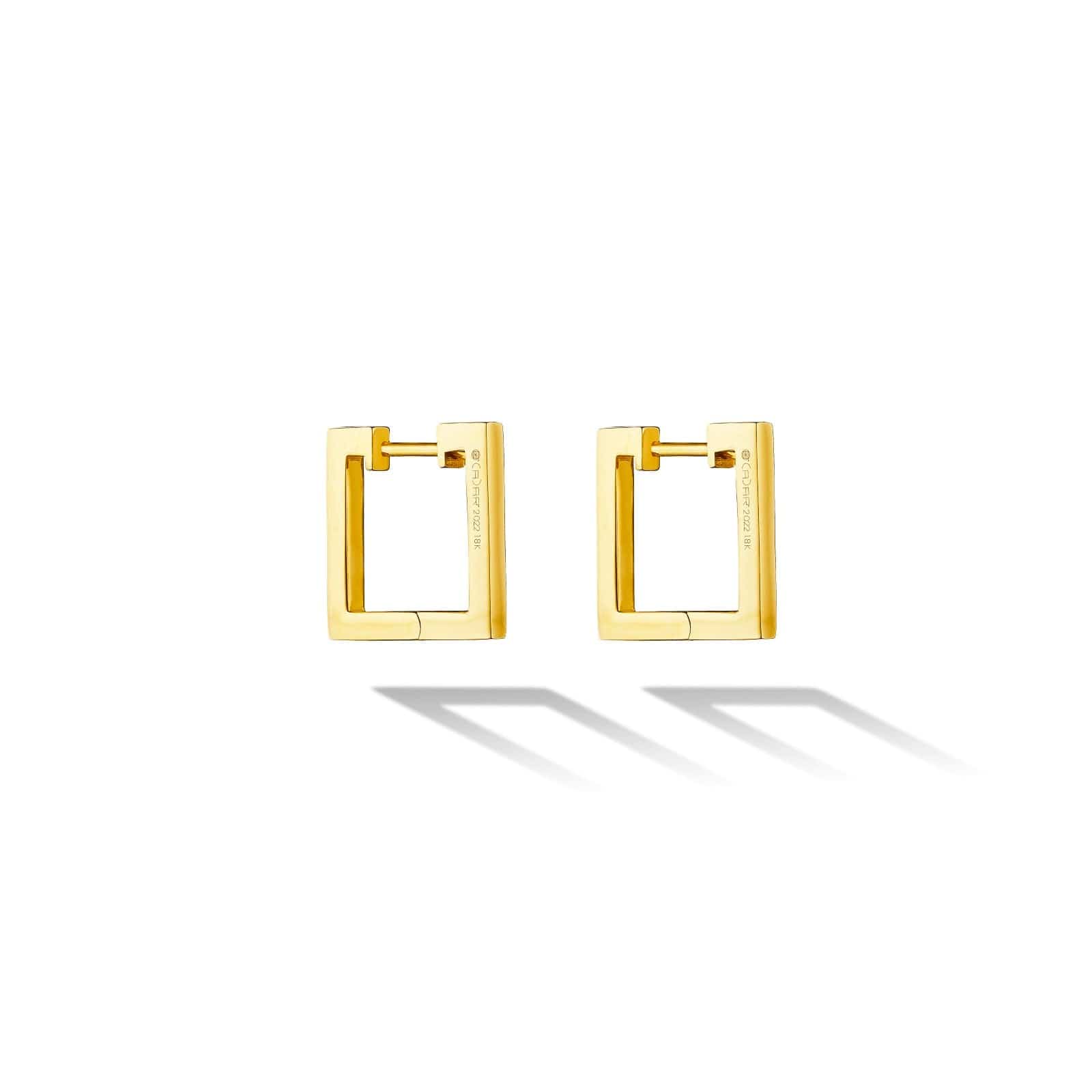 Cadar 18K Yellow Gold Foundation Square Hoop Earrings