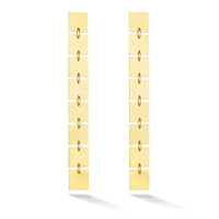 CADAR 18K Yellow Gold Square Foundation Drop Earrings