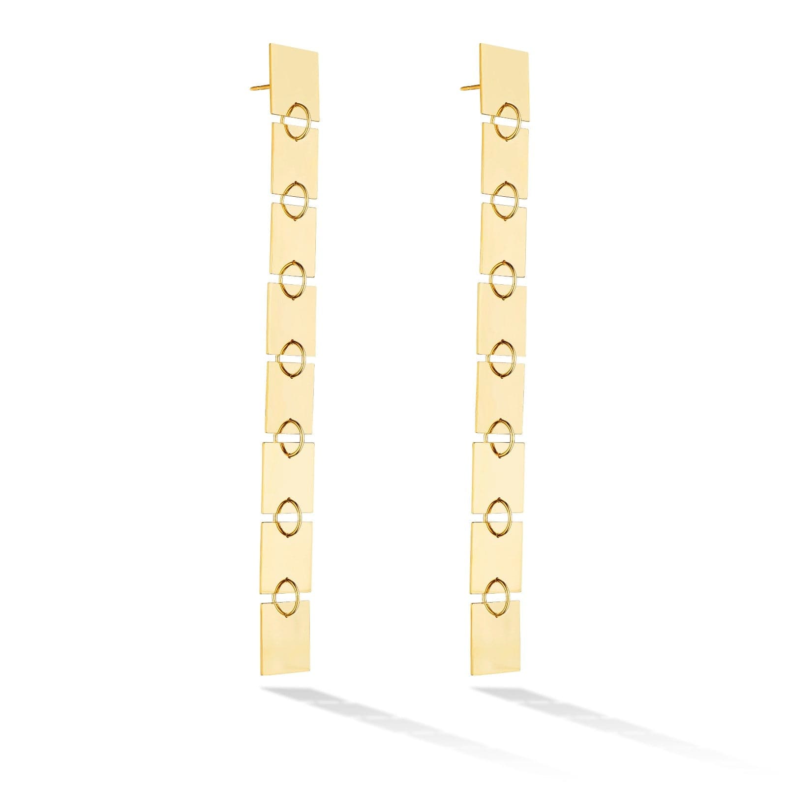 Cadar 18K Yellow Gold Square Foundation Drop Earrings