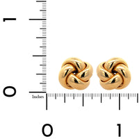 18K Yellow Gold Love Knot Studs