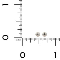 18K White Gold Ball Stud Earrings