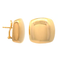 18K Yellow Gold Wide Dome Huggie Earrings