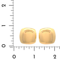 18K Yellow Gold Wide Dome Huggie Earrings