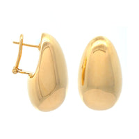 18K Yellow Gold Tapered Dome Huggie Earrings