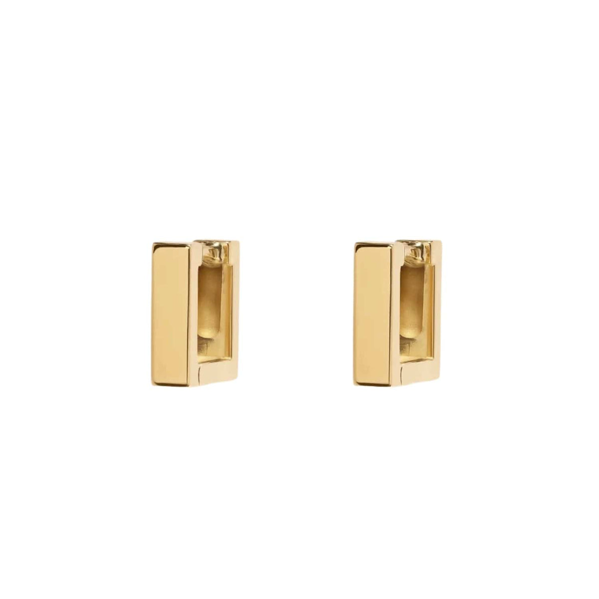 Azlee 18K Yellow Gold Mosaic Bare Hoop Earrings