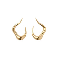 Fernando Jorge 18K Yellow Gold Bold Open Stream Small Earrings