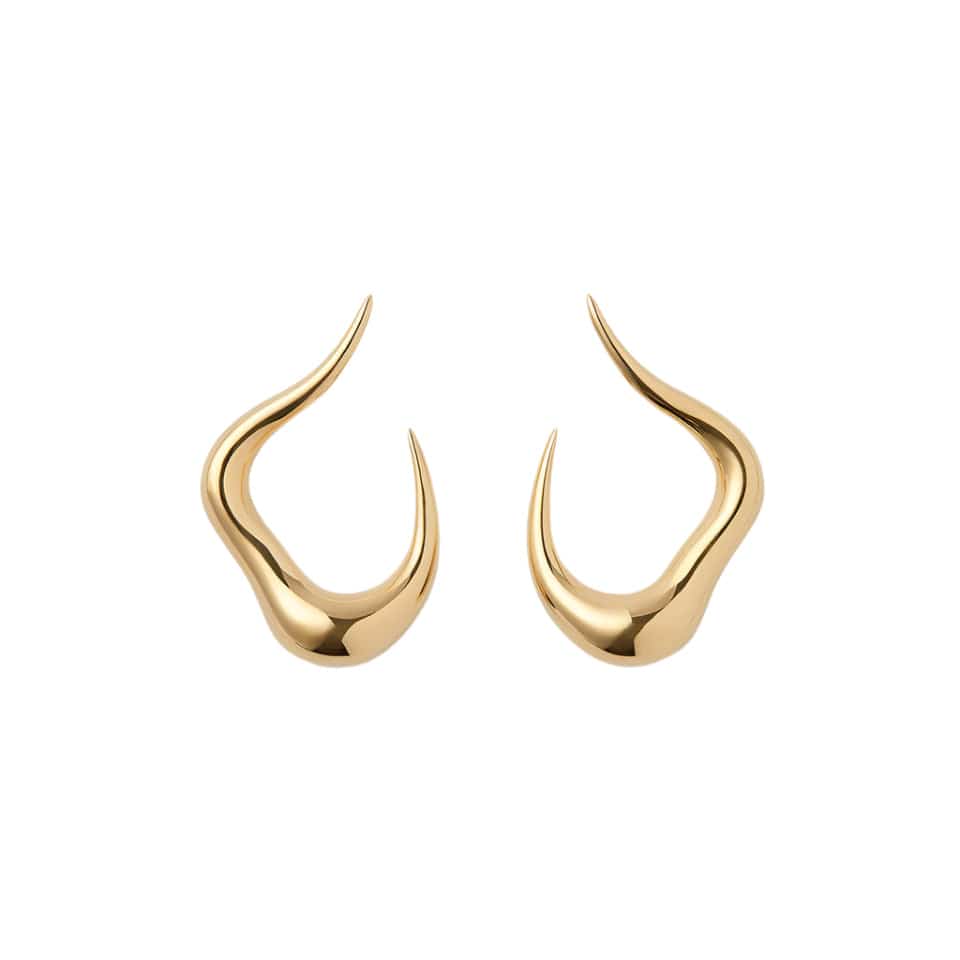Fernando Jorge 18K Yellow Gold Bold Open Stream Small Earrings