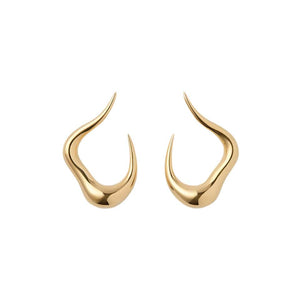 Fernando Jorge 18K Yellow Gold Bold Open Stream Small Earrings