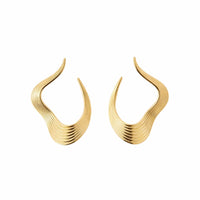 Fernando Jorge 18K Yellow Gold Open Streamline Earrings