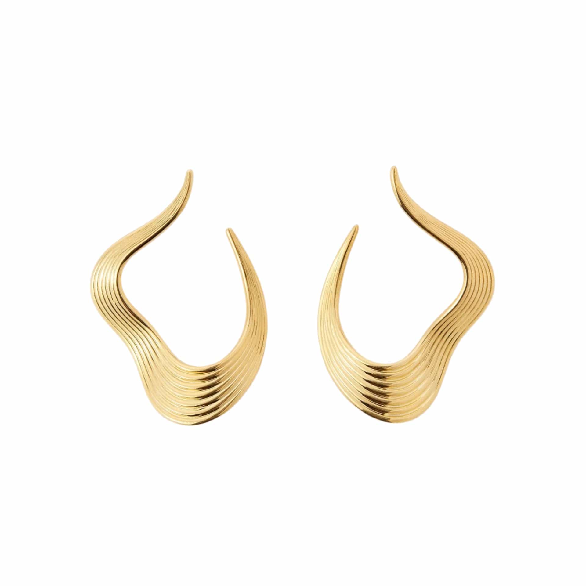 Fernando Jorge 18K Yellow Gold Open Streamline Earrings