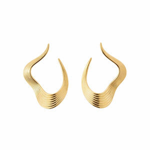 Fernando Jorge 18K Yellow Gold Open Streamline Earrings