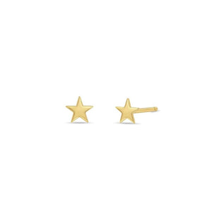 Zoe Chicco 14K Yellow Gold Itty Bitty Star Flatback Stud Earrings