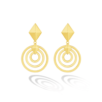 CADAR 18K Yellow Gold Short Python Drop Earrings