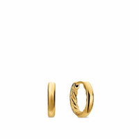 DY Mercer® Huggie Hoop Earrings 18K Yellow Gold, 12mm