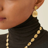 Marco Bicego 18K Yellow Gold Lunaria Double Drop Earrings